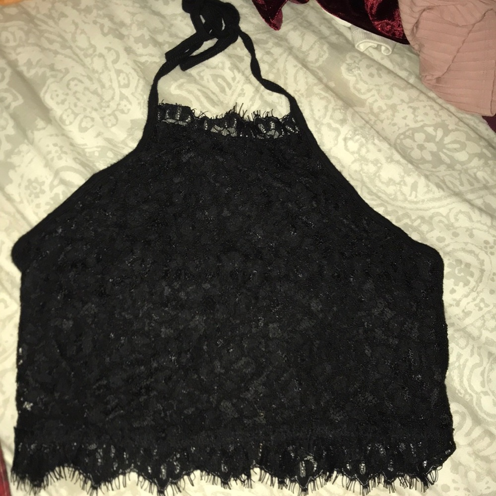 Cute black crop top